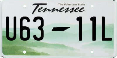 TN license plate U6311L