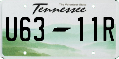 TN license plate U6311R