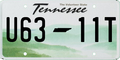 TN license plate U6311T
