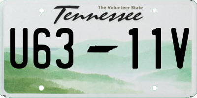 TN license plate U6311V