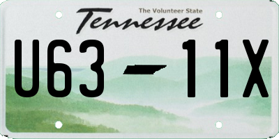 TN license plate U6311X