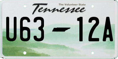 TN license plate U6312A