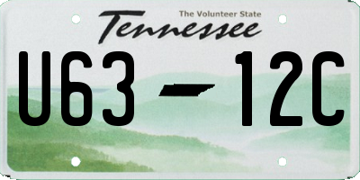 TN license plate U6312C