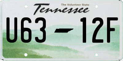 TN license plate U6312F
