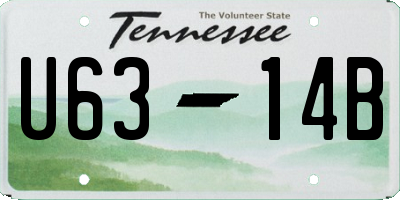TN license plate U6314B