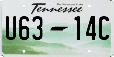 TN license plate U6314C