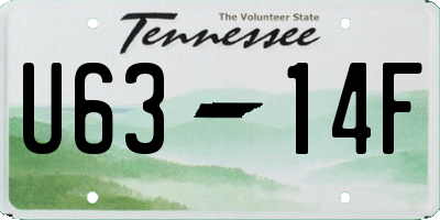 TN license plate U6314F