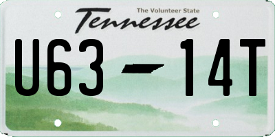 TN license plate U6314T