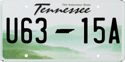 TN license plate U6315A
