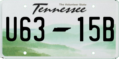 TN license plate U6315B