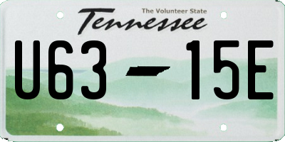 TN license plate U6315E