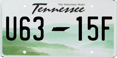 TN license plate U6315F