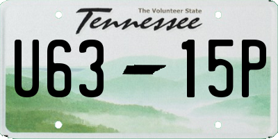 TN license plate U6315P