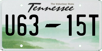 TN license plate U6315T