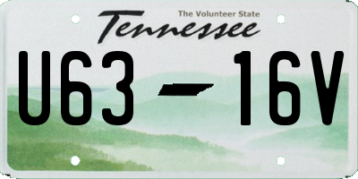 TN license plate U6316V