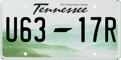 TN license plate U6317R