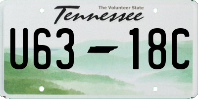 TN license plate U6318C