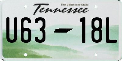 TN license plate U6318L