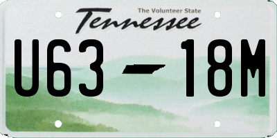 TN license plate U6318M