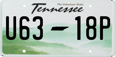 TN license plate U6318P