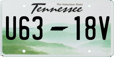 TN license plate U6318V