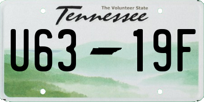 TN license plate U6319F