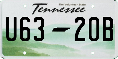 TN license plate U6320B