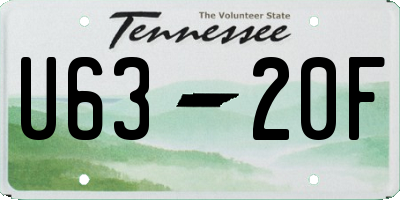 TN license plate U6320F