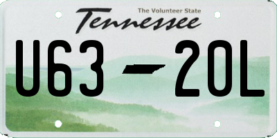 TN license plate U6320L