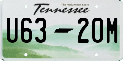 TN license plate U6320M