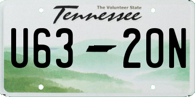 TN license plate U6320N