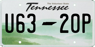 TN license plate U6320P
