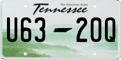 TN license plate U6320Q