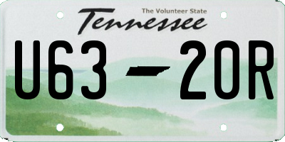 TN license plate U6320R