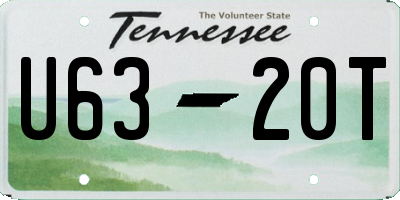 TN license plate U6320T