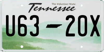 TN license plate U6320X