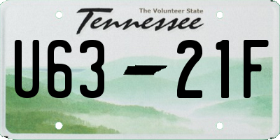 TN license plate U6321F