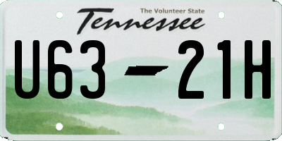 TN license plate U6321H