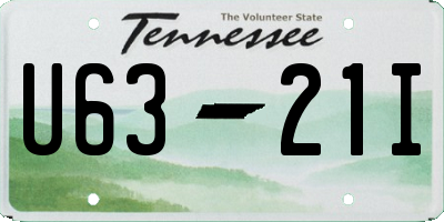 TN license plate U6321I