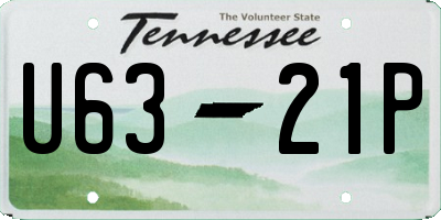 TN license plate U6321P