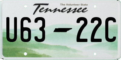 TN license plate U6322C