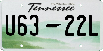 TN license plate U6322L