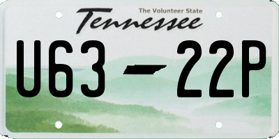 TN license plate U6322P