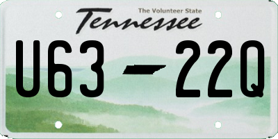TN license plate U6322Q