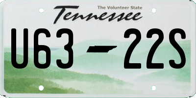 TN license plate U6322S