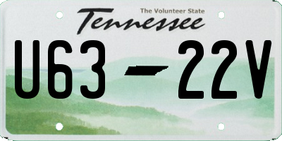 TN license plate U6322V