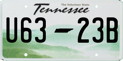 TN license plate U6323B