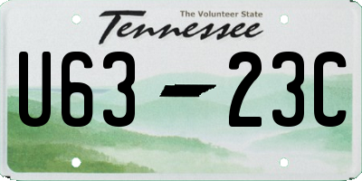 TN license plate U6323C
