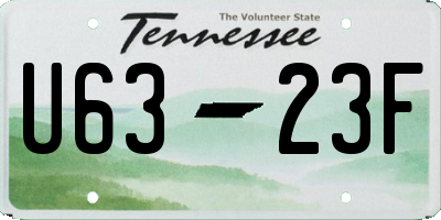 TN license plate U6323F