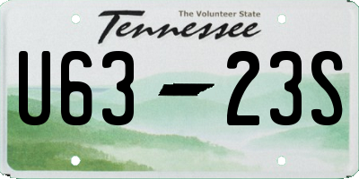 TN license plate U6323S